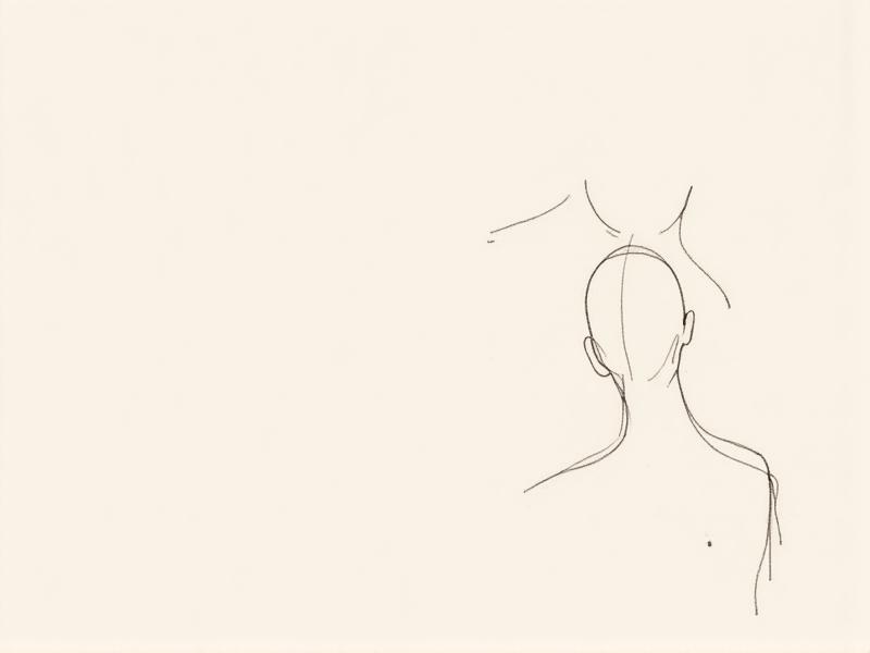 A series of four minimalist line drawings on a pastel background, depicting each step of the Shoulder Reset Protocol. Each sketch uses bold strokes and numbered labels, creating a clear, visually appealing guide.